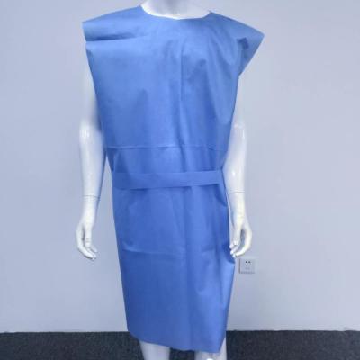 China Factory Cheap Hotsale Waterproof No Sleeve PP Pe SMS Medical Disposable Surgical Gown for sale