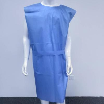 China Cheap Waterproof Factory No Sleeve Machine Sewing Isolation Disposable Gown Surgical Gown In for sale