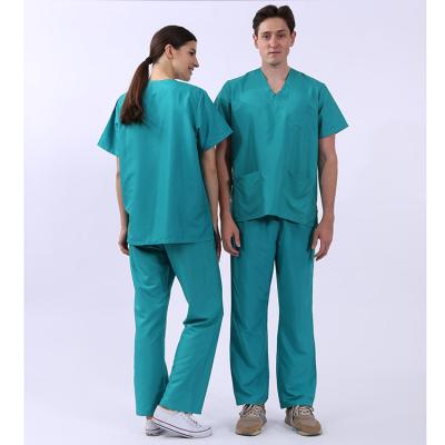 China Hot sale hospital antiwrinkle high quanlity polyester hospital scrubs sets for hospital uniform for sale