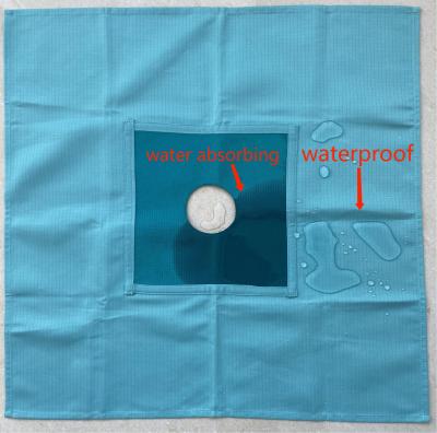 China 99% Polyester + 1% Carbon Hole Reusable Medical Surgical Towel Used In Operating Room for sale