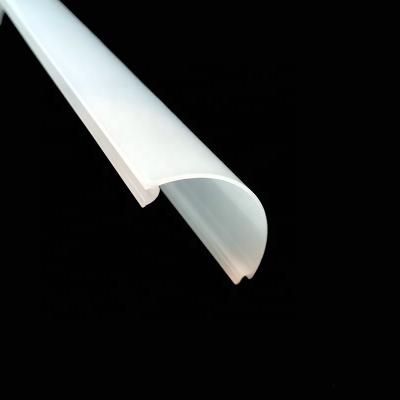 China Mordern Milky White Light Diffuser Covers Curve Shape PMMA Profiles For LED Stabilized Roadside Lights for sale