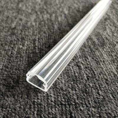 China Lighting Or Decoration Extruded Product Irregular Acrylic Tube PMMA Clear Plastic Tube for sale