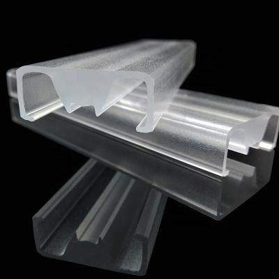 China led parts / led lens cover new product acrylic led plastic linear extrusion lens pmma frosted lens for sale