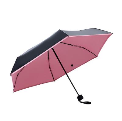 China Modern High Quality 5 Fold Folding Pocket Mini Travel Compact Umbrellas With Logo Prints for sale