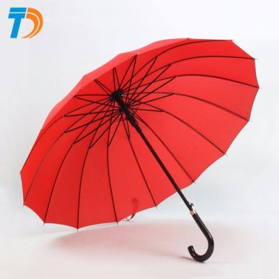 China All In 1 Of 16 Ribs Polyester Cloth Adults Golf Auto Open Long Umbrellas For Giveaway for sale