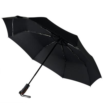 China Modern three fold fully automatic windproof umbrellas of large compact strong frame for sale