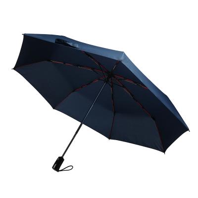 China Large 3 Fold Modern Outdoor Automatic Color Fiberglass Umbrella Windproof Umbrella for sale