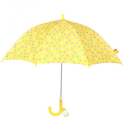 China All In Xiamen 1 Point Yellow White Kids Rain Party Umbrella Unbreakable Character Umbrellas With Name Tag for sale