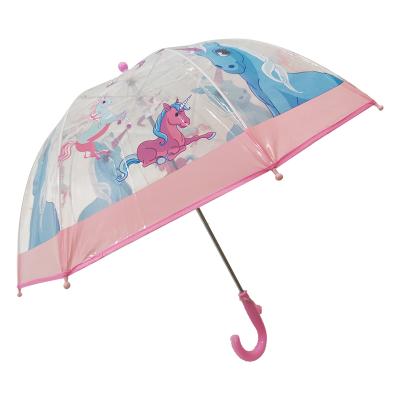 China Minimalist Clear Transparent POE Premium Cartoon Print Animal Umbrellas For Kids Umbrella Top Selling On Amazon for sale