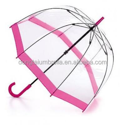 China High quality cheap clear poe umbrella straight transparent mushroom umbrella with EVA edge for sale