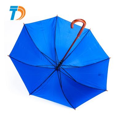 China Modern Custom Print Wooden Handle Eva Fiberglass Straight Stand Umbrella for sale