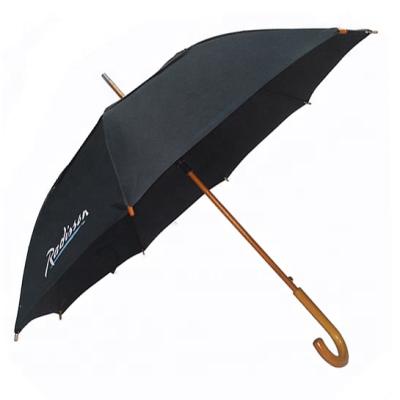 China China Hot Sale Modern Promotion Custom Handle Wooden Umbrella For Sale With Logo Prints for sale