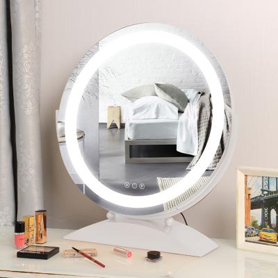 China Wholesale Hollywood Custom Lighted Around Desk Cosmetic Smart Table Led Vanity Makeup Mirror With Lights for sale