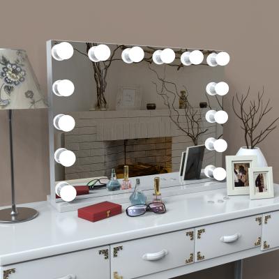 China Hot Selling Hollywood Style 14 Bulbs Big Lighted Frameless Mirror Lights Vanity With Dimmer Function for sale