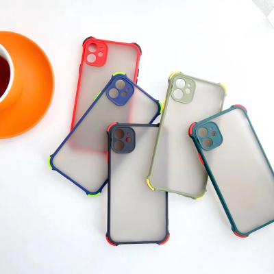 China 2021 Hot Selling Shockproof Amazon Mobile Cover Shockproof Clear Hybrid Phone Case For Iphone 12 Case Transparent for sale