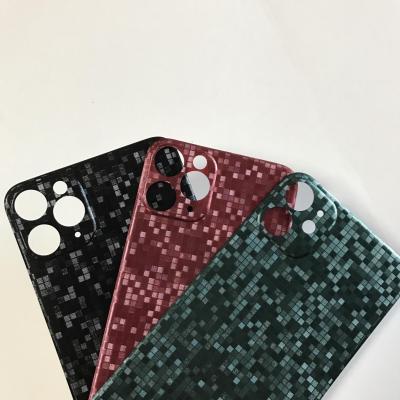 China Colorful 3D Anti-scratch Mosaic Pattern Films Full Coverage Back Cover Screen Protector For iPhone 11 Pro Max for sale