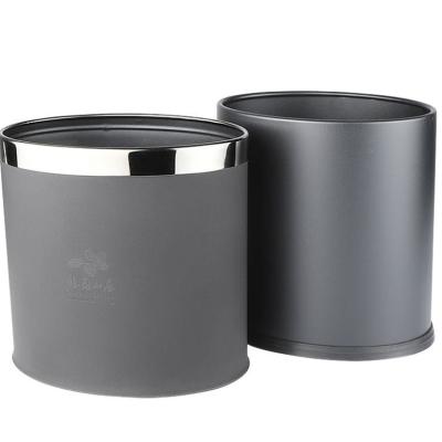 China Factory price large capacity multifunctional round iron viable trash can storage box for sale