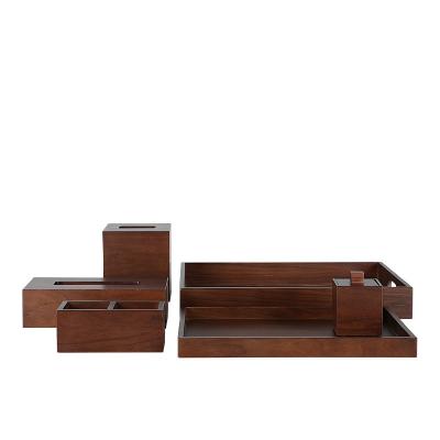 China Direct Selling Fashion Design Wooden Hotel Room Products Eco-friendly Hotel Room Accessories Set for sale