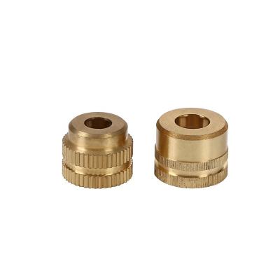 China Heavy Industry High Quality Knurled Brass Threaded Inserts Brass Insert Nut Machinery Accessories for sale