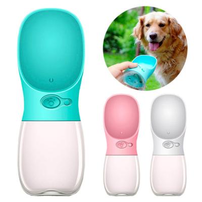 China Wholesale Viable 350ml 550ml Dog Bottle For Walking Travel Plastic Reusing Portable Pet Cat Water Bottle for sale