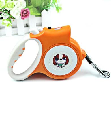 China Viable Automatic Pet Traction Telescopic Rope With Light Dog Walking Small Dog 5m Dog Tractor Rope for sale