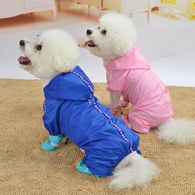 China 2019 New Sustainable Puppy Coats Waterproof Pet Raincoat Fashion Jacket Clothes Dog Overalls Raincoats for sale