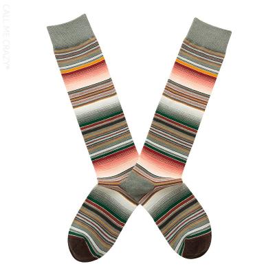 China Zhuji Factory Breathable Knee High Socks Cotton Stripes Socks Customized Logo Breathable Sexy Women and Girls Socks for sale