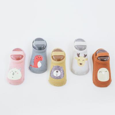 China Breathable Cheap Cute Animal Baby Cartoon Expression Factory Price Cotton Short Socks for sale