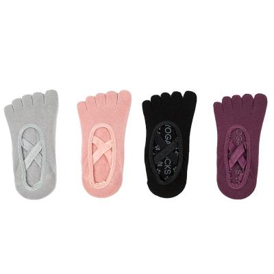 China New QUICK DRY Custom Pilates Yoga Socks Five Toe Socks Non Slip Professional Sports Socks For Women for sale