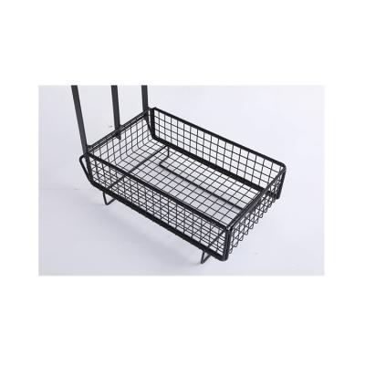 China Chinese Factory Price Kitchen Household Goods Storage Wrought Iron Cabinet Cloth Storage Rack With Handle for sale