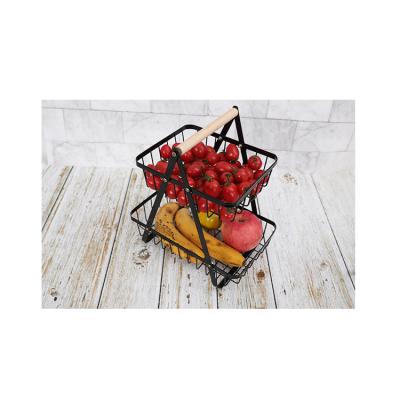 China Factory direct sales Toy Shelf Storage Kitchen Collapsible Desktop Fruit Basket Household Goods Storage for sale