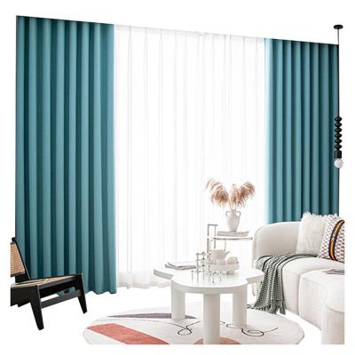 China Blackout 56 single bead curtain fabric cotton high grade in new wholesale blackout canvas sound insulation sunscreen curtains for sale