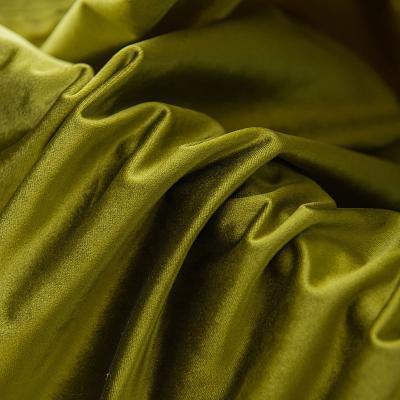 China Blackout 102 vintage light diamond shiny curtain fabric in luxury olive dark green velvet velvet for villa for sale