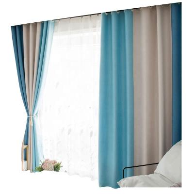 China Thickened Blackout 110 Velvet Blackout Curtain Canvas Fabric Patchwork Solid Color Scandinavian Modern Simple Canvas Cotton Curtains for sale