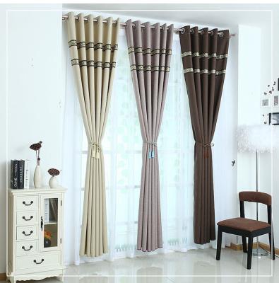 China Blackout 117 factory fashion curtain canvas fabric in new in solid color curtains wholesale direct blackout imitation canvas for sale