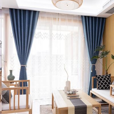 China Blackout 69 Pattern Solid Color Cashmere Ripple Curtains Blackout Curtain Scandinavian Herringbone Fabric For Living Room for sale