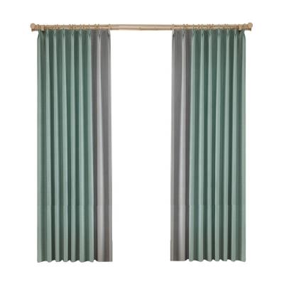 China Factory New Blackout 71 Blackout 71 Blackout Curtains Star Jacquard Chenille Blackout Curtain Fabric Blue Green For Floating Windows for sale