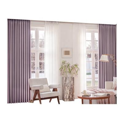 China New Blackout 84 Eve Curtain Factory Plain Jacquard Blackout Sunscreen Curtain Fabric For Living Room Bedroom for sale