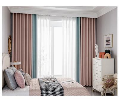 China Blackout 87 Starry Jacquard Check Bird Light Luxury Sky Color Blocking Curtain Fabric Scandinavian Minimalist Finished Curtains For Home for sale