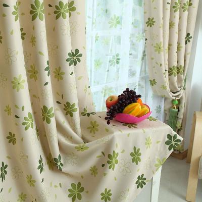 China New Factory Direct Wholesale Blackout Curtains Cool Blackout Curtain Fabric Clover Printing Curtains For Living Room for sale