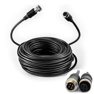 China Custom Waterproof Multimedia Aviation Cable 10m 20M Din IP68 M12 4 Pin Aviation Extension Cable Rear View Camera Cable for sale