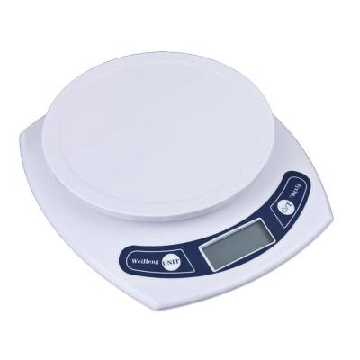 China Tare; Weiheng 3kg Household Automatic Cheap Plastic White Food ABS 7kg Digital Scale 1kg WH-B06 for sale