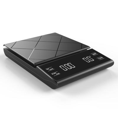 China Tare; Automatic 3kg Scale Kitchen Food Coffee Digital Electronic Scale- With Timer for sale