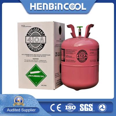 China 25lb 11.3kg R410A Refrigerant Disposable Cylinder Inflammable Gas for sale