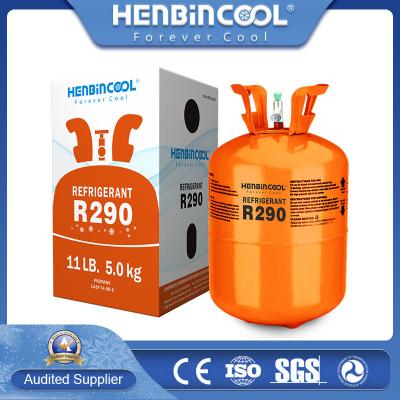 China 5.0kg R290 Koelmiddel, geurloos CAS-nummer 811-97-2 Refrigerant R290 Te koop