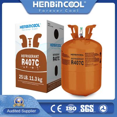 China CH2F2 CHF2CF3 CF3CH2F HFC R407C Refrigerant For Air Conditioning for sale