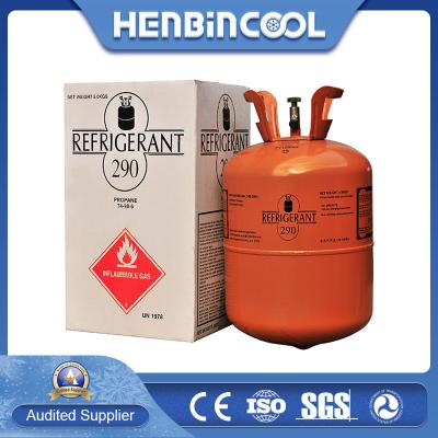 China Home Ac Gas R290 Koelmiddel 11,3 kg 99,99% Reinheid Refrigerant 290 Te koop