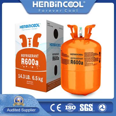 China 99.99% Isobutaan R600A Koelmiddel Geurloos 6,5 kg R600a Refrigerant Te koop