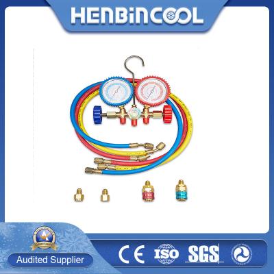 China Aluminum Refrigeration Manifold Gauge R502 R12 Refrigerant Gauges With Horse for sale