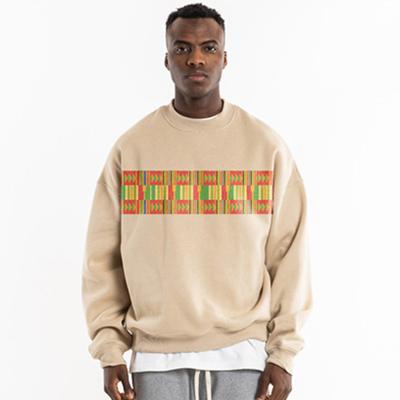 China Custom Made Nylon/Acrylic Kente Hoodies Winter Casual Plus Size African Sweaters Fabric Wax Print With Two Pockets African Clothing For Men for sale